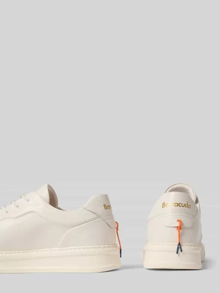 Sneakersy ze skóry z detal z logo Barracuda białe