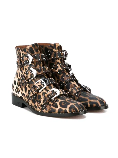 Botine Givenchy cu imagine cu model leopard negru