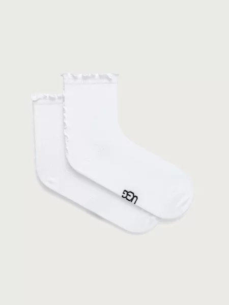 UGG ponožky s bavlnou KARSYN bílé