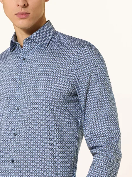 Olymp Koszula No. Six Super Slim blau biała
