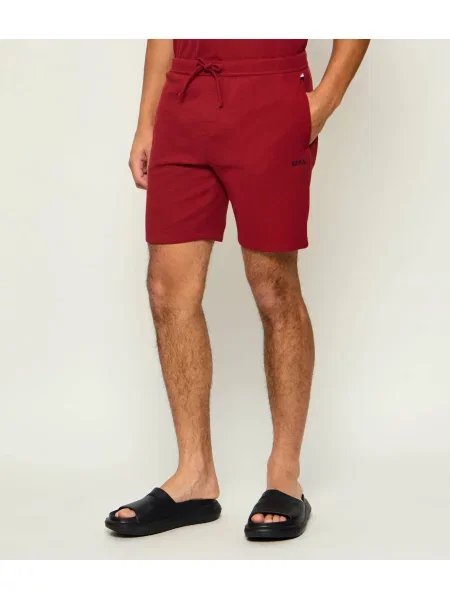 BOSS BLACK Pantaloni scurți Waffle negru