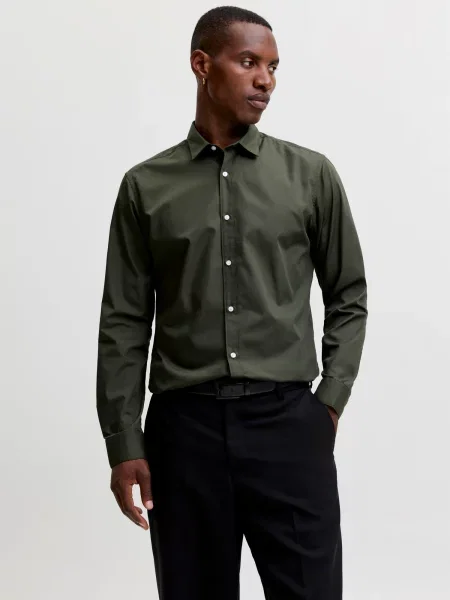 JACK & JONES Cămașă JJJOE închis verde
