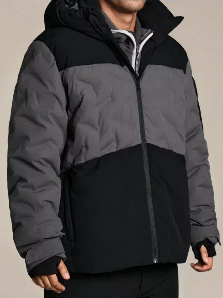 Sinsay Prošívaná puffer bunda s kapucí černá