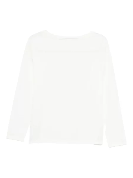 Tricou Ma'ry'ya cu decolteu barcă alb