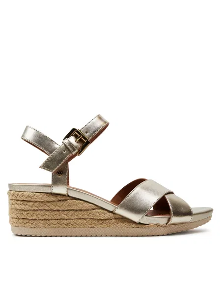 Espadrile Geox D Ischia Corda Zlatna