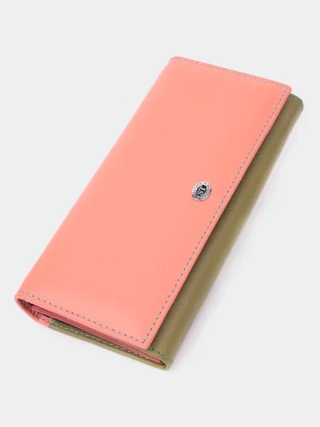 ST Leather Accessories Гаманець Кораловий Шкіра