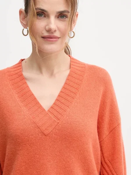 Шерстяной свитер United Colors Of Benetton оранжевый