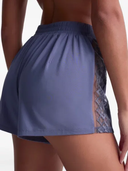 Pantaloni scurți Aubade din dantelă albastru