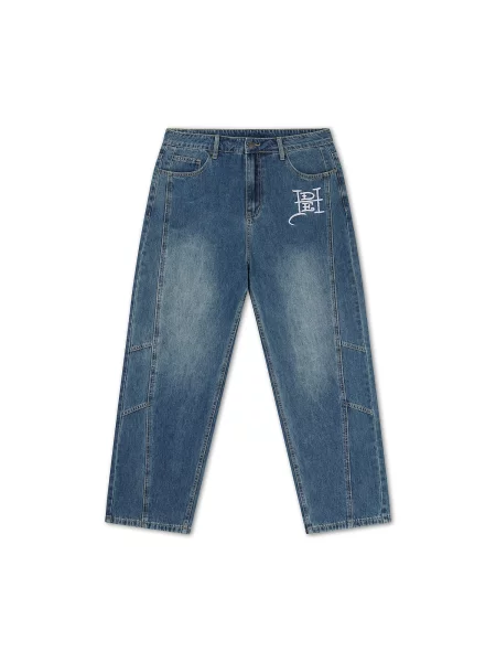 Ed Hardy Jeans Serpent Skull albastru denim / verde deschis / lila alb