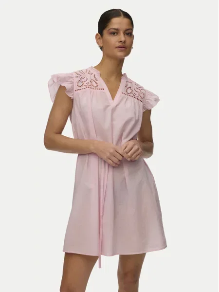 VERO MODA Letné šaty VMLINE' ružová
