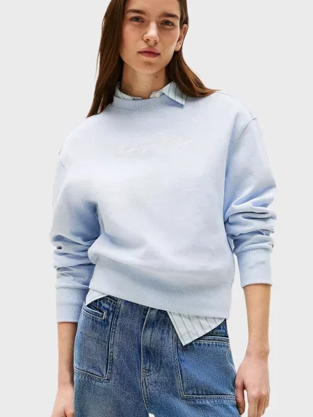 Світшот Tommy Hilfiger блакитний