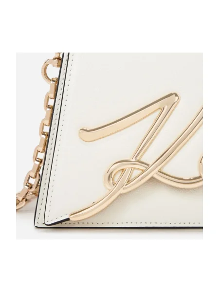 Geanta crossbody Karl Lagerfeld din piele bej