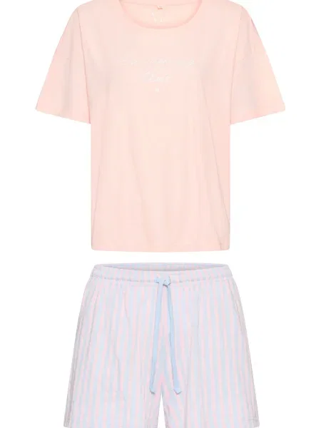 VIVANCE Kratke hlače za spanje nebeško modra / puder bela