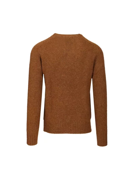Sweter Howlin wełniany brązowy