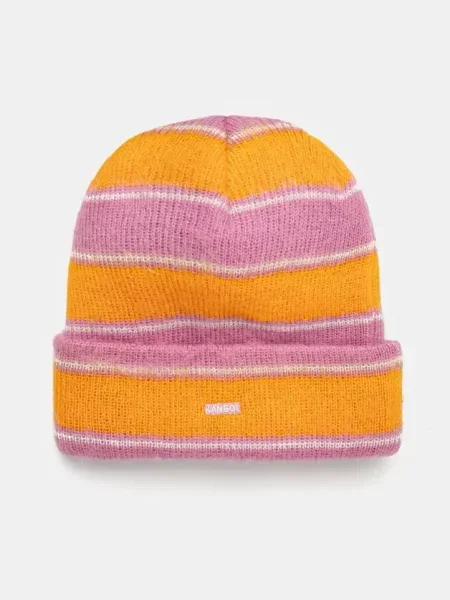 Čepice Kangol FUZZY STRIPE oranžová