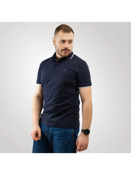 Koszulka polo Boss Orange niebieska