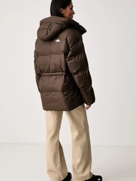 The North Face kurtka pikowana Puffer brązowa