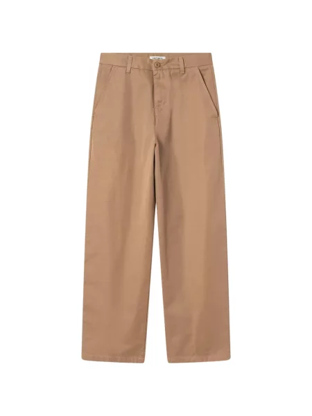Pantaloni Carhartt Wip cu autograf maro