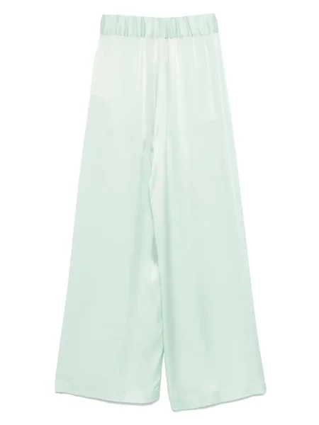 Pantaloni Semicouture din satin verde