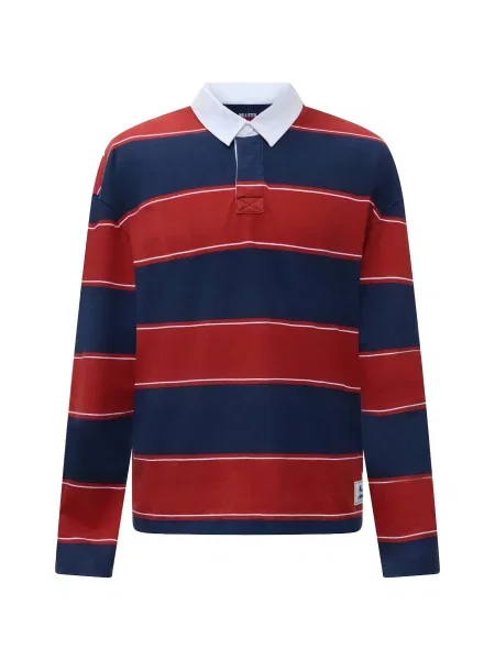 HOLLISTER Tricou bleumarin / sângeriu alb