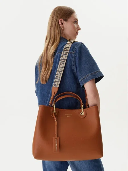 Geantă Emporio Armani maro