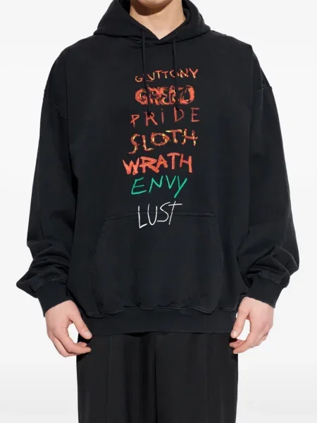 Hanorac cu glugă Vetements negru