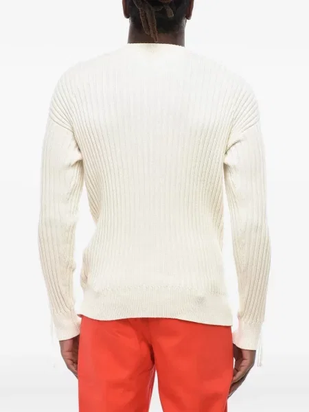 Šněrovací krajkový svetr Off-white bílý
