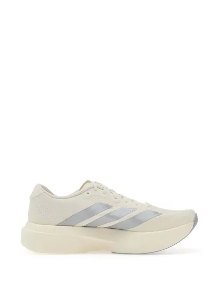 Pălărie Adidas cu dungi cu platformă din jerseu alb