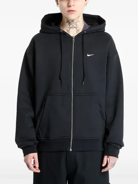 Top sport Nike din fleece plisat fără mâneci alb