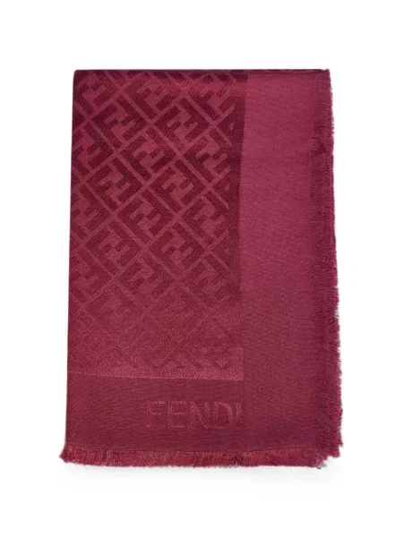 Fular Fendi din jacard roșu