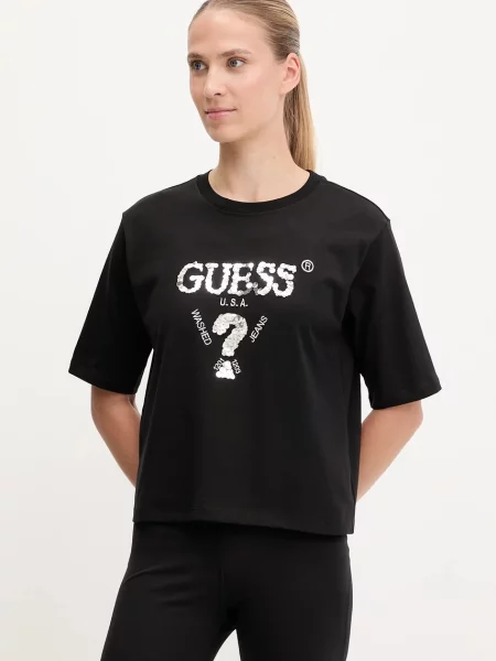 Guess t-shirt AURLIE czarny