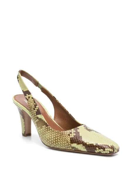 Pantofi cu toc Paris Texas din piele verde
