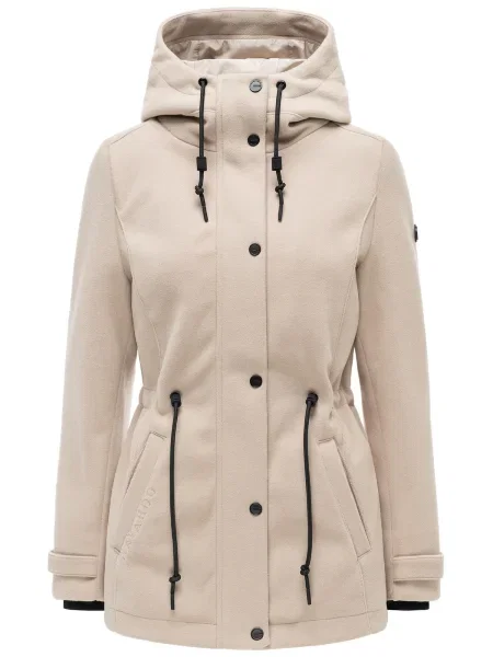 NAVAHOO Palton de primăvară-toamnă Lächelstern kitt / negru alb