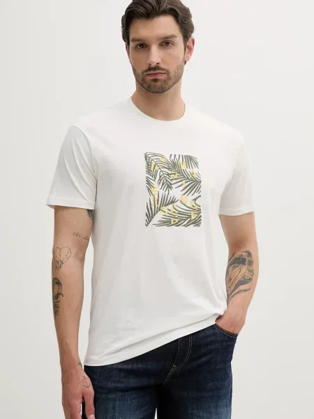 Тениска Armani Exchange с апликация бяло