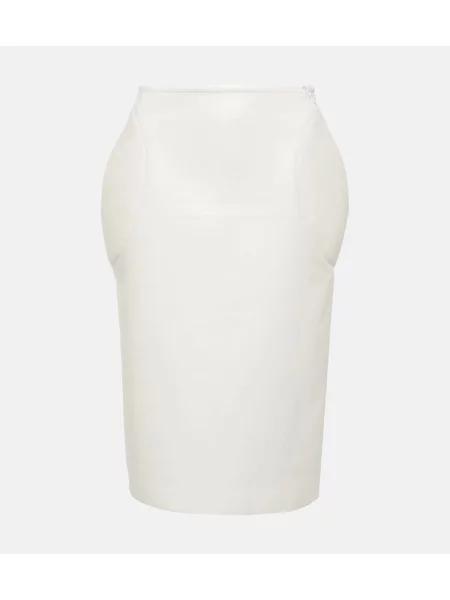 Fustă din piele Alaïa alb