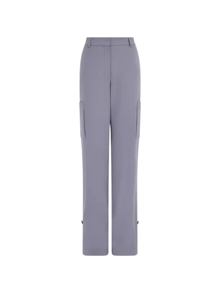 Pantaloni cargo Ferragamo de mătase violet