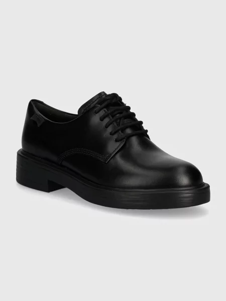 Camper pantofi de piele Dean femei cu platforma negru