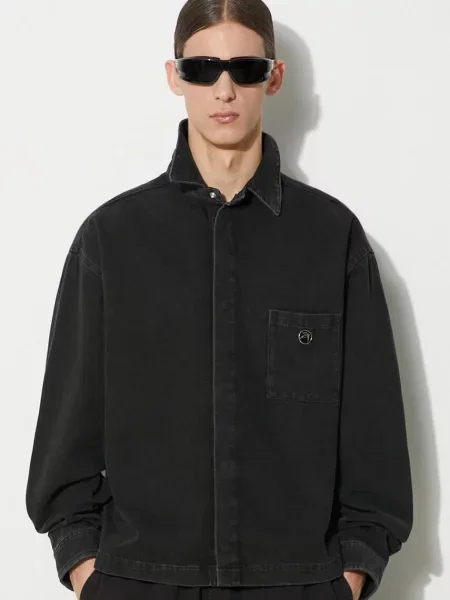 Классическая ошейниковый рубашка Ambush черная