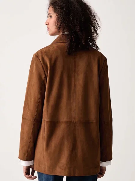 Zadig&Voltaire női velúrbőr kabát VENEZIA barna