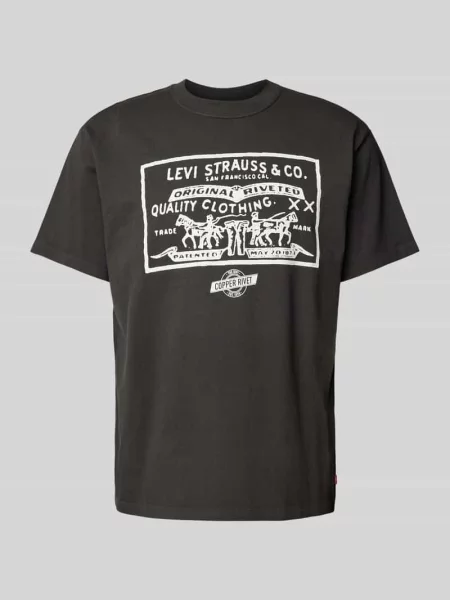 T-shirt o kroju vintage fit z nadrukiem z logo Levi's czarna