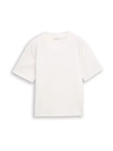 TOM TAILOR DENIM Tricou murdar alb