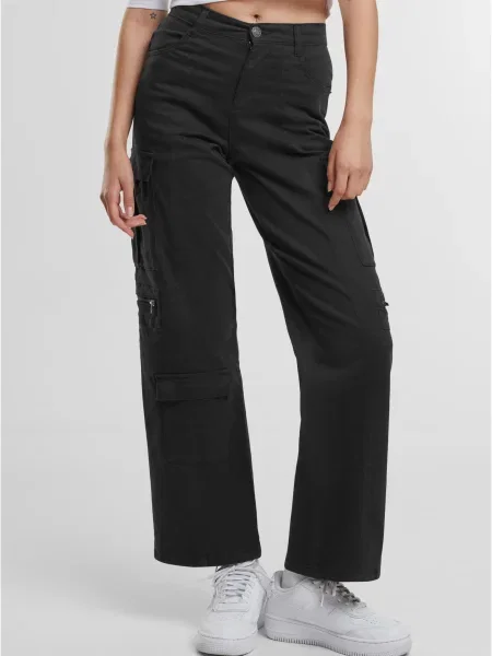 Pantaloni cargo Urban Classics din țesătură twill negru