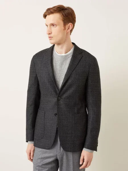 Zegna Sako Extra Slim Fit grey black černé