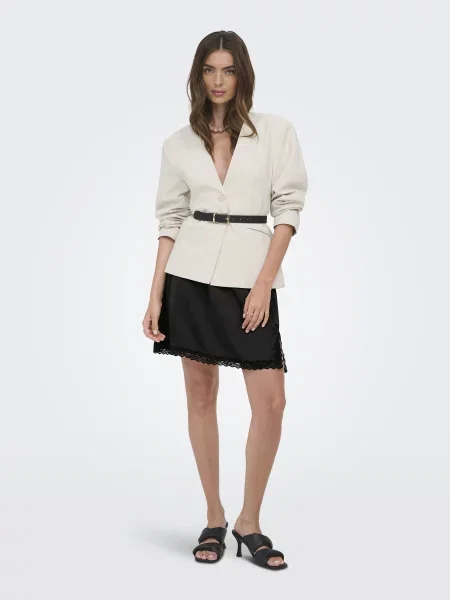 Спідниця міні Only MENUS LACE SATIN SHORT SKIRT чорний
