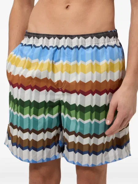 Slip de baie Missoni cu imagine alb