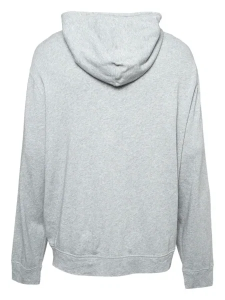 Lanena majica s kapuljačom Polo Ralph Lauren kuglice siva