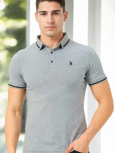 Поло тениска Dewberry сиво