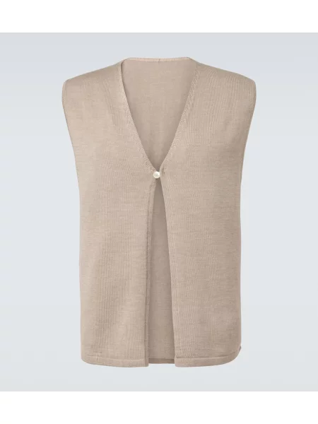 Vestă Stoffa de lână bej