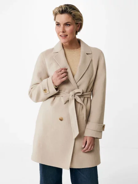 Пальта та плащі MEXX вовна/поліестер бежевий