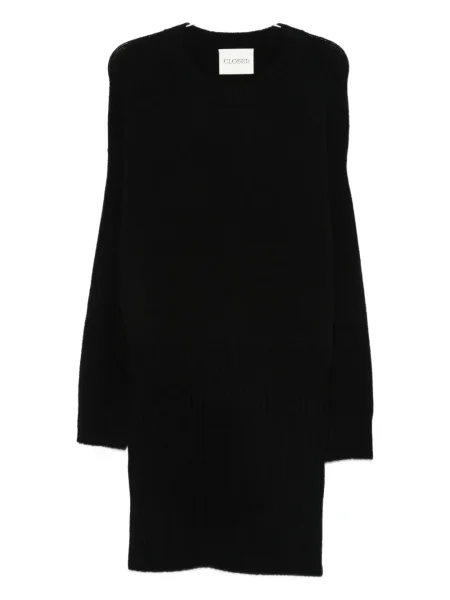 Rochie midi Closed tricotate până la genunchi de costum negru